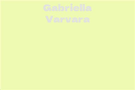 A Short Story of Gabriella Varvara