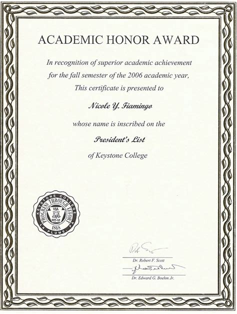 Acknowledgement and Honors Received