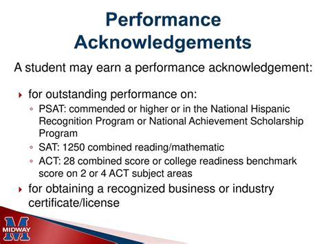 Acknowledgements and Achievements Earned