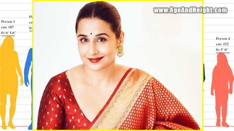 Age and Height of Vidya Balan