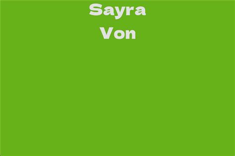 Age is Just a Number for Sayra Von