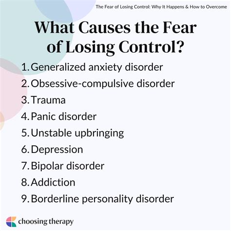 Anxiety and the Fear of Losing Control