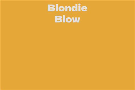 Blondie Blow's Net Worth and Assets