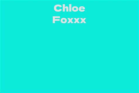 Chloe Foxxx's Acting Career