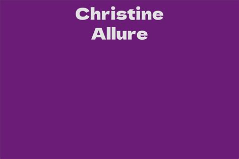 Christine Allure's Current Net Worth