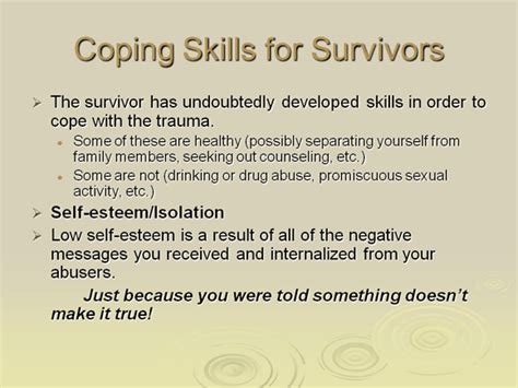 Coping Strategies for Survivors and the Community