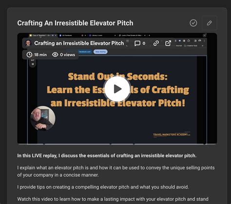 Crafting an Irresistible Elevator Pitch: Techniques for Summarizing Your Unique Value