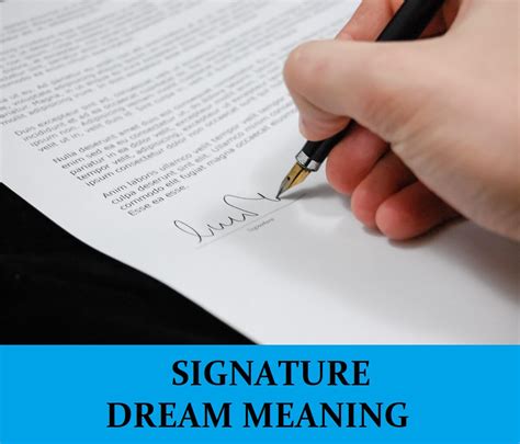 Decoding the Symbolic Significance of Envisioning Your Signature in a Dream