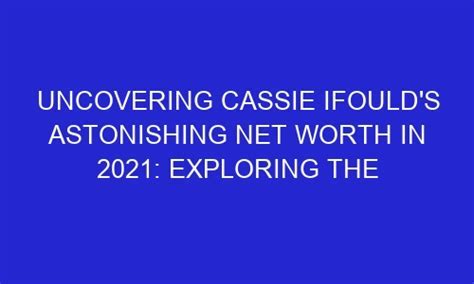 Discovering Cassie's Financial Achievement