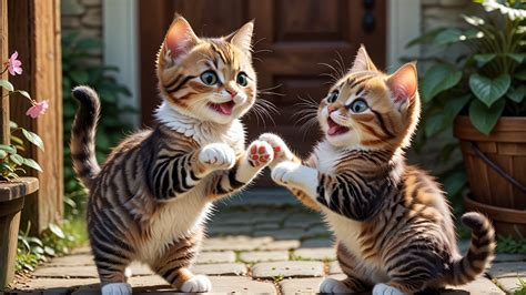 Discovering the Endearing Charm of Observing Kittens Engaging in a Refreshing Ritual