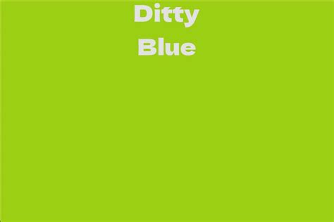 Ditty Blue: A Role Model for Many