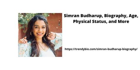 Diving into Simran Budharup's Physical Appearance