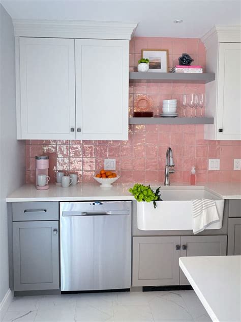 Enhancing Depth and Style with the Addition of Pink Wallpaper or Backsplash