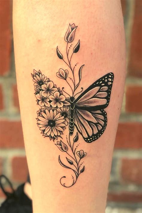 Exploring the Beauty of Butterfly Tattoos Enhanced with Floral Elements