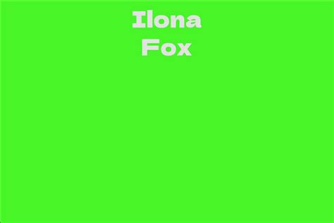 Exploring the Impact of Ilona Fox on Social Media