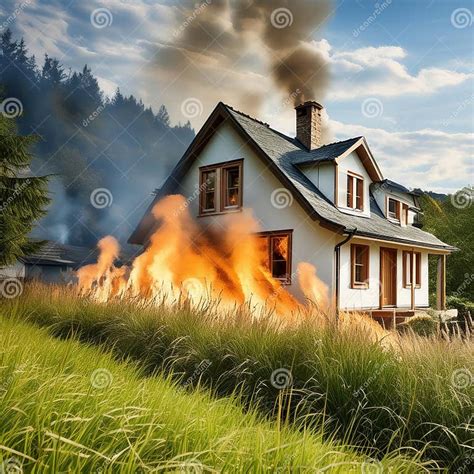 Exploring the Psychological Significance of a Dream Involving a House Engulfed in Flames