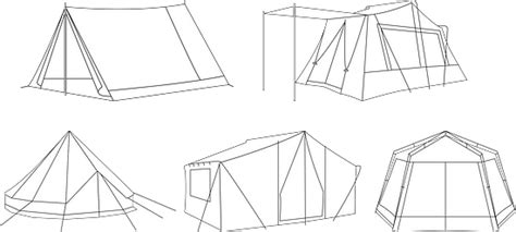 Exploring various tent designs and styles