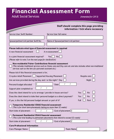 Financial Assessment of Aubrey Evans