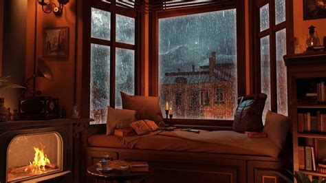 Finding Comfort in the Cozy Atmosphere of a Rainy Night