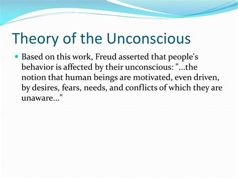 Freudian Approach: Unconscious Desires and Fears