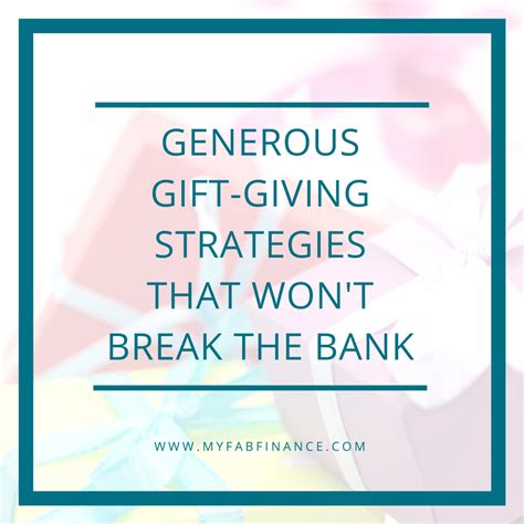 Generous Giving and Financial Strategy