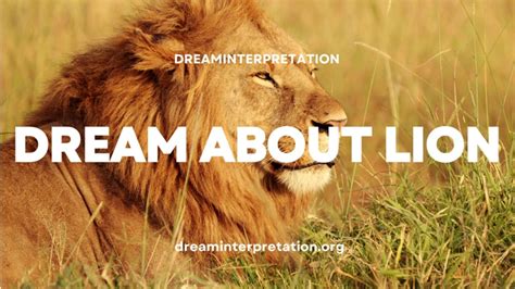 Interpreting Dreams Involving Lions