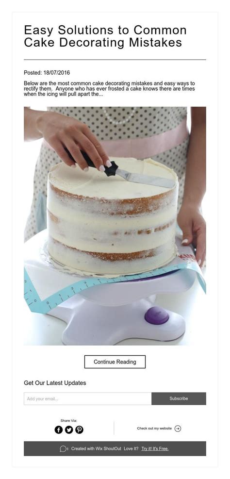 Mastering Cake Decorating: Correcting Common Mistakes with Finesse