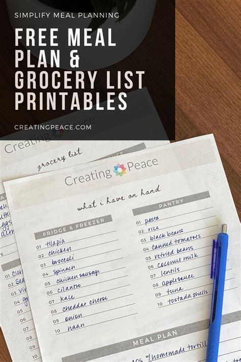 Mastering Meal Planning: Simplifying Your Grocery List