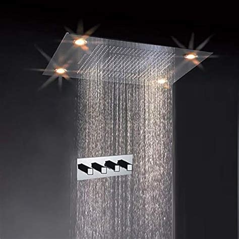 Overhead Rainfall Shower: Indulge in the Extravagance of a Rainforest