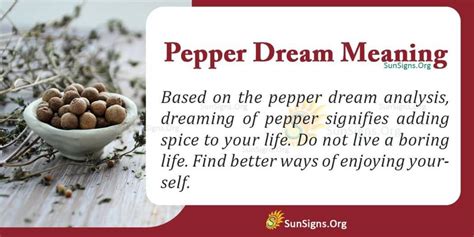 Pepper Dreams: Significance For Love and Vitality