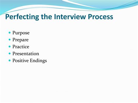 Preparing for Interviews and Perfecting Your Presentation