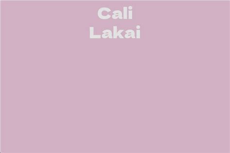 Projects: Cali Lakai's Upcoming Ventures