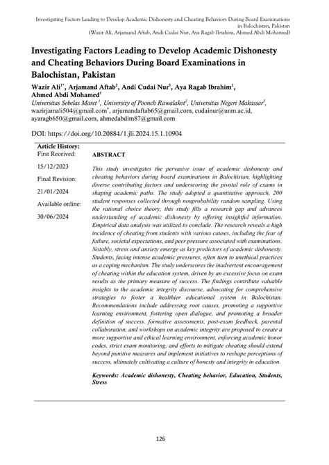 Revealing the Role of Stress and Anxiety in Fantasizing About Dishonesty During Examinations