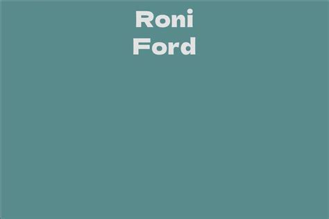 Roni's Net Worth: Financial Success Story