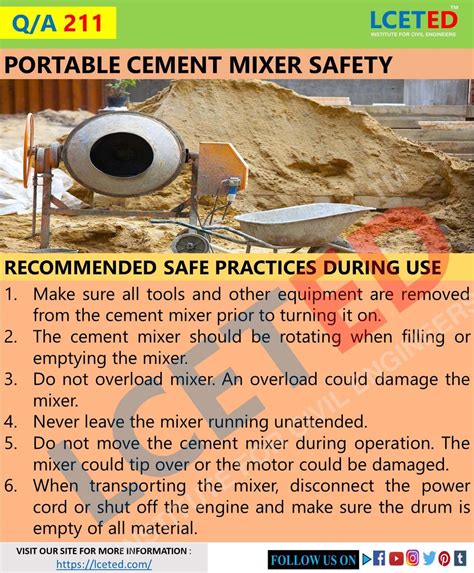 Safety Measures for Cement Mixing