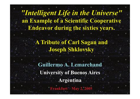 Scientific Endeavors: The Quest for Intelligent Life in the Cosmos