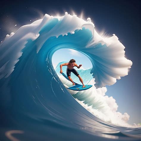 Surfing the Waves: An exhilarating escapade in the mighty ocean