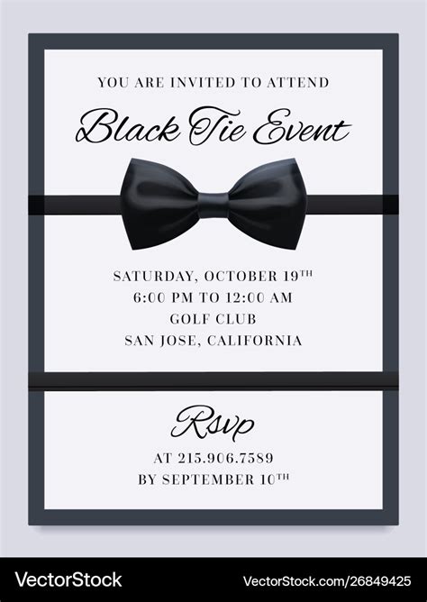 The Art of Invitation: Crafting the Exquisite Black Tie Event Invite