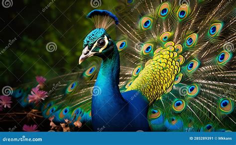 The Captivating Plumage of the Majestic Sapphire Peafowl