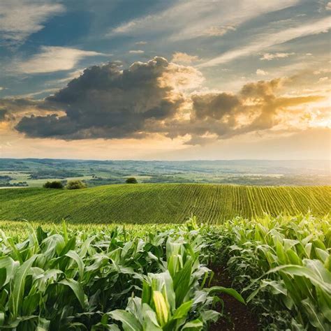 The Captivating Radiance of a Flourishing Cornfield