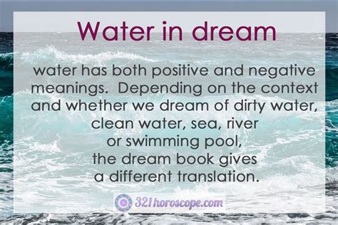 The Deeper Significance of Water in Dream Interpretation