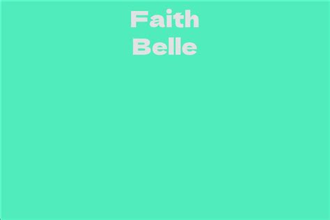 The Future Prospects of Faith Belle