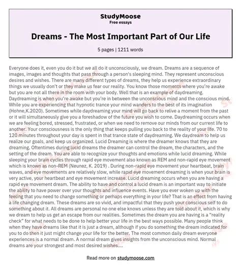 The Importance of Discussions in Dreams