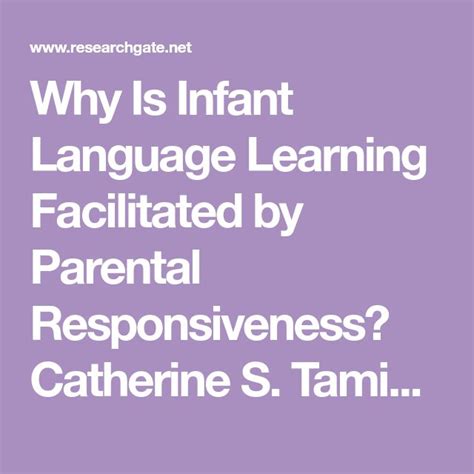 The Importance of Parental Responsiveness in Facilitating Infant Language Development