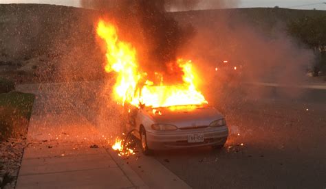 The Intense Emotions Stirred by Witnessing a Vehicle Consumed by Fire