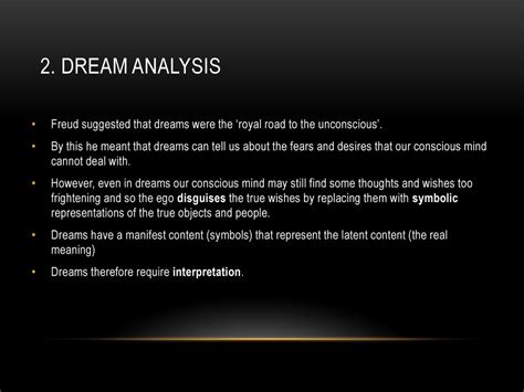 The Interrelationship Between Subconscious Desires and Symbolic Representation in Dreams