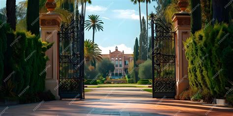 The Journey Begins: A Glimpse into the Majestic Gateway of an Opulent Estate