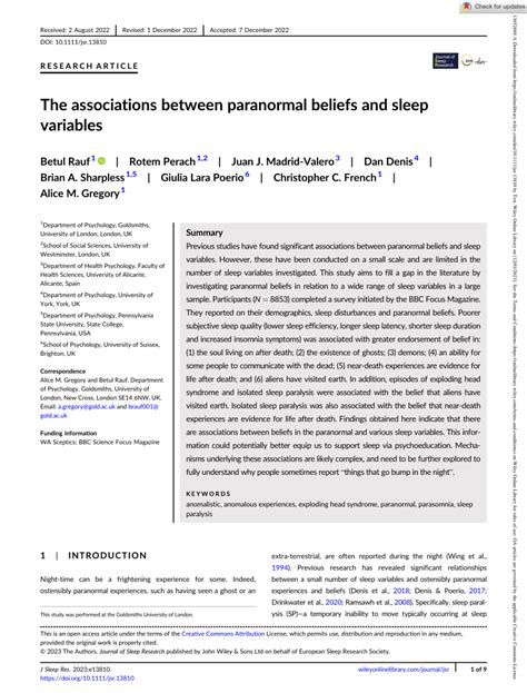 The Lesser-Known Association Between Sleepwalking and the Paranormal