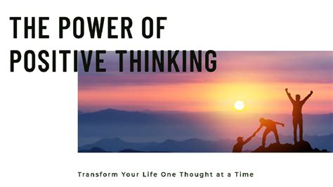 The Magic of Positive Thinking: Transforming Your Life through a New Perspective