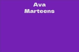 The Net Worth of Ava Marteens